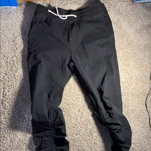 H&M black zipper joggers